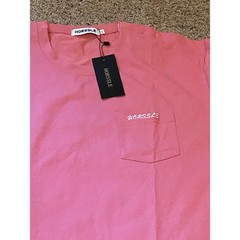 HORSSLE Shoulder Surgery Snap Side Mesh T-Shirt Coral Pink Short Sleeve XL
