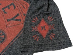 Hurley Tri-Blend Premium Fit T-shirt Soft Lightweight Graphic Tee – Grey- Size M