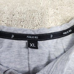 Public Rec Shirt Men XL Gray Go To Henley Pima Cotton Stretch Blend Long Sleeve