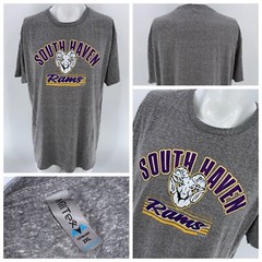 South Haven Rams Mill Tex T-Shirt XXL Men Gray Poly Cotton Rayon YGI V4-14