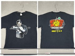 Vtg Y2K PUNISHER T-shirt Men’s XL Black 2001 Wizard World Marvel Grunge