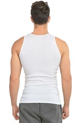 3 Pack KNOCKER MEN’S White A-SHIRTS Tank Top Undershirts Size S M L XL 2XL 3XL