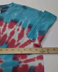 New Tie Dye Mens Small T-Shirt Blue Red Multicolor Summer Swirl Spiral