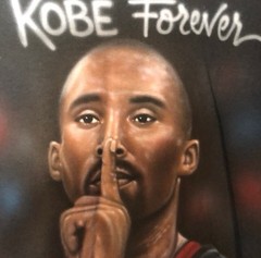 Kobe Bryant dedication airbrush Olympics shirt xl