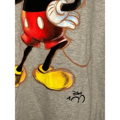 Disney T-Shirt Mens XL Mickey Mouse Gray Misprint Irregular Soft Classic Mickey
