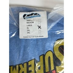 DC Comics Batman Robin Superman Heather Blue Graphic T-Shirt Mens XL NEW