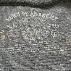 Sons of Anarchy SAMCRO T-Shirt Black Faded Biker Graphic Tee SOA Est 1967 Size L