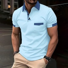 Mens Polo Shirts Short Sleeve Regular Fit Casual Work Golf Designer T Shirt Tops