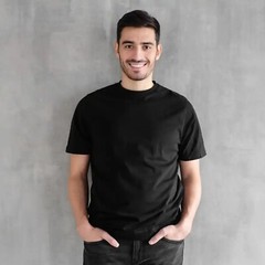 Gildan Heavy Cotton Rib Collar and Taped Neck Assorted Colors T-Shirts Pack of 6