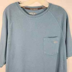 Dickies Temp-IQ Performance Blue Short Sleeve Pocket Tee Shirt Size Large Tall