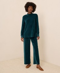 Pact Women’s Pure Velour Mock Tunic Extra Small Celestial Long Sleeve Top