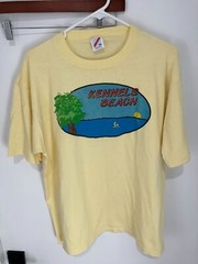 Kennels Beach Vintage 90’s T-Shirt, Yellow/Blue, XL