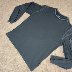 Kuhl Kommando Crew WildFibre Shirt Mens M Gray Zip Pocket Long Sleeve