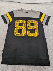 Maxi Milian New York Shirt Jersey Mens Black & Yellow Short Sleeve Paisley Large