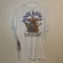 True Religion T Shirt Guitar Bald Eagle World Tour 1971 Rock & Roll Festival XL