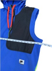 Nike Therma Sleveless Hooded Training Top Size M Blue Multi Color CD5716 480