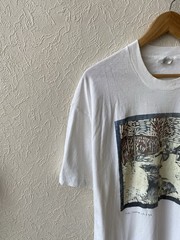 Vintage 1998 Tom Butler Winter Scene With A Mill Art Print T Shirt Graphic Tee