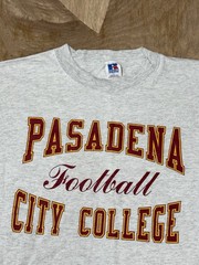 Vtg Pasadena City College PCC Football T Shirt L Russell Athletic USA