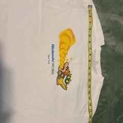 Nintendo World New York White Bowser Flames t-shirt Men’s Large Rare! – Tultex