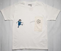 Momotaro $95 NWT Momotaro White Soccer Goal Football Slim T-Shirt 07-131 M