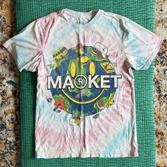 Market Shirt Mens Small White Red Tie Dye Graphic Streetwear Tee World Pakistan
