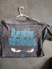Vintage No Fear T Shirt Size Large Mens Low Waist Crop