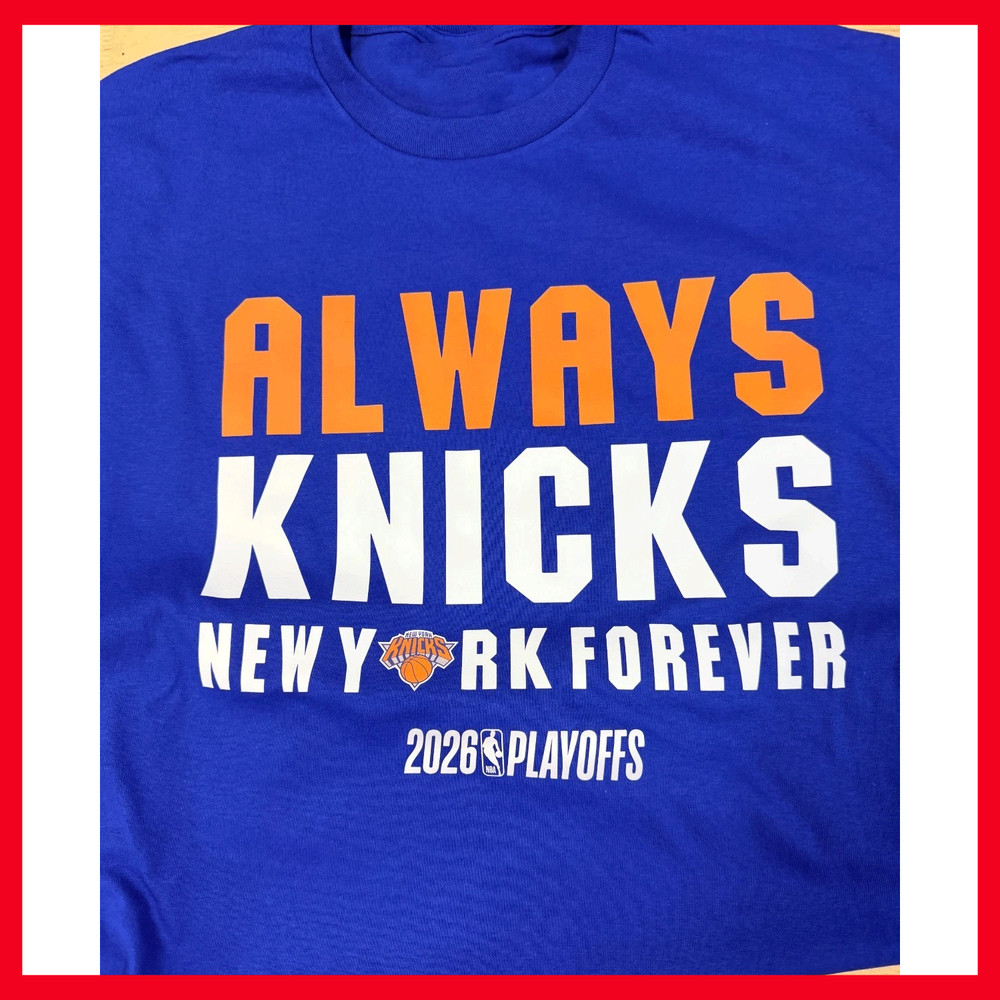 SALE 30% New York Knick$ 2026 T Shirt Blue Graphic N.B.A Playoff Gildan