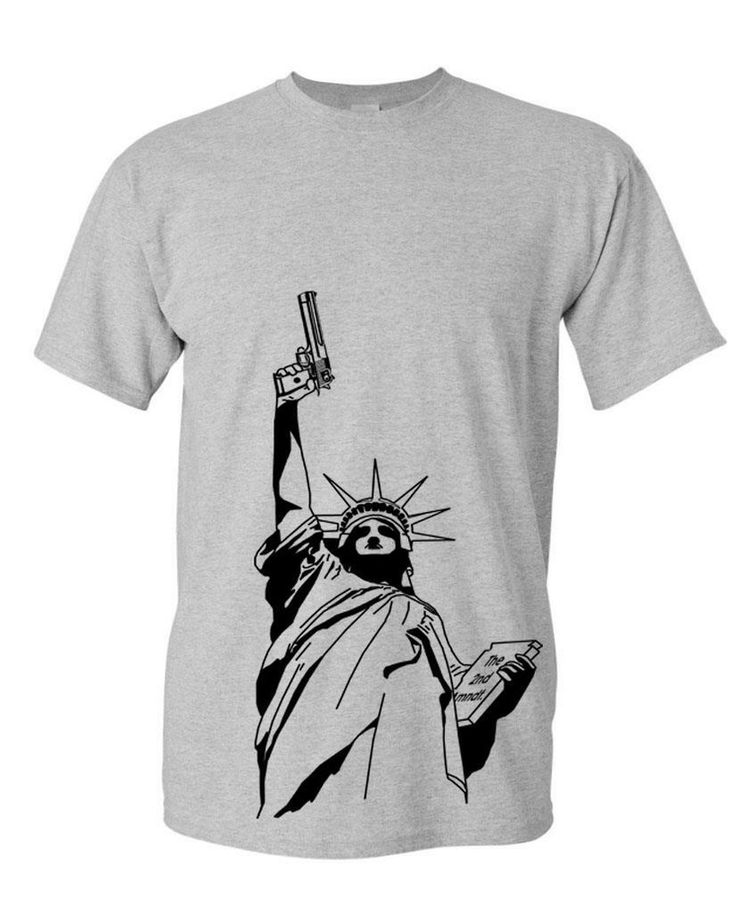 LIBERTY GUN (STATUE) – gun rights freedom – Cotton Unisex T-Shirt