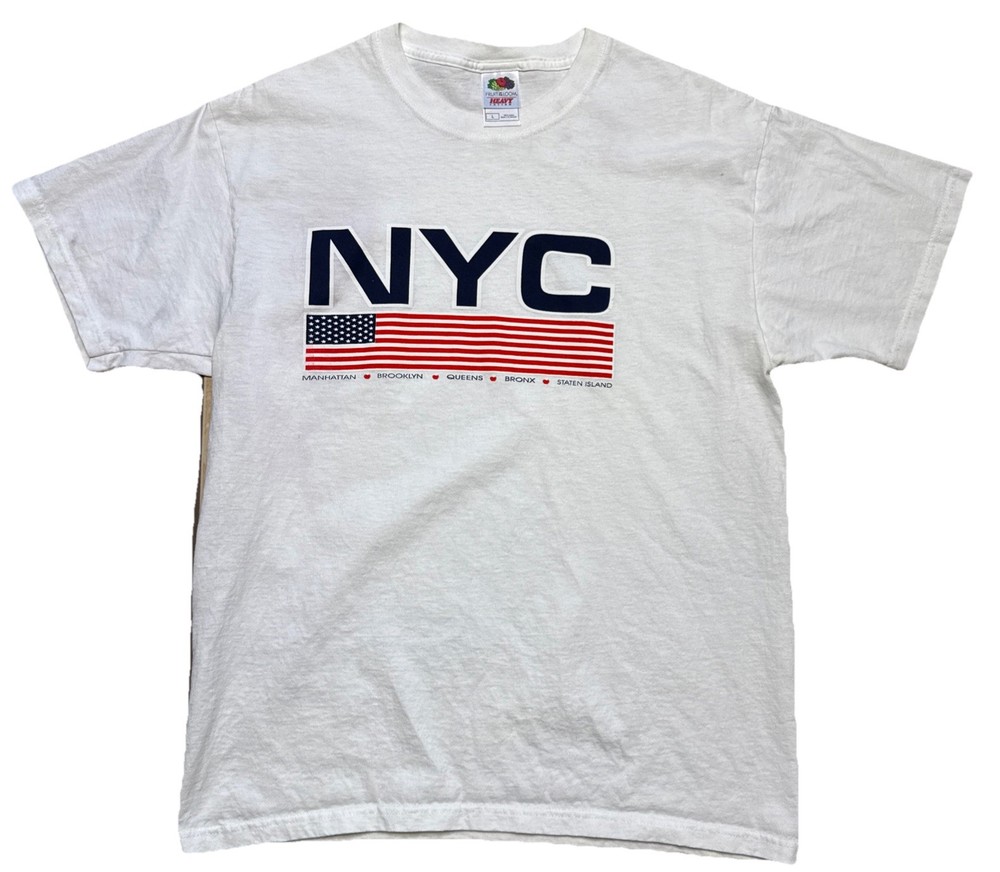 Vintage New York City T-shirt Mens Large USA Single Stitch Fruit of The Loom