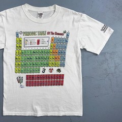 Periodic Table Wild Cotton Y2K VTG T Shirt Science Nerdy Prep Humor Joke School