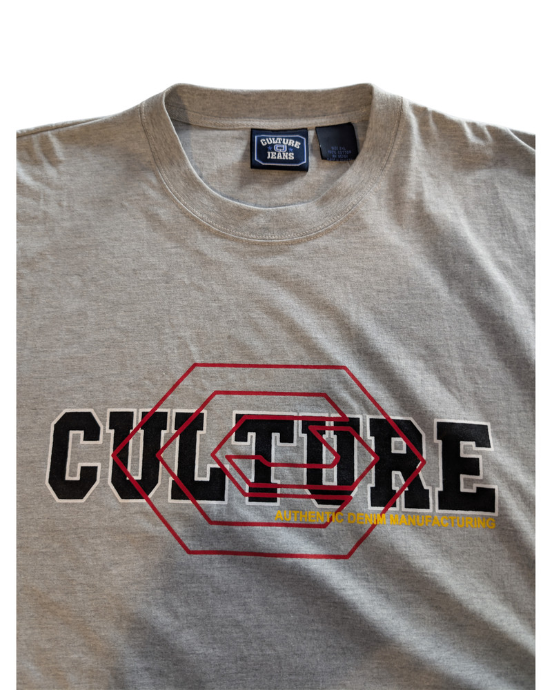Vintage Y2K Culture Jeans Gray Tee (XXL)