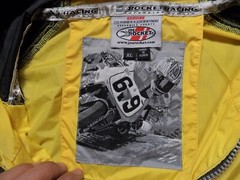XL Tag Fit Size 3XL Vintage Rocket Racing Yellow Black Hooded Jacket
