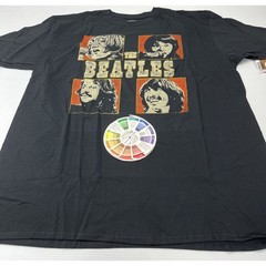 The Beatles Mens 2XL Black Graphic T-Shirt Apple Corps 2020 Band Tee Cotton