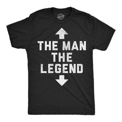 Mens Funny T Shirts The Man The Legend Sarcastic Arrow Graphic Novelty Tee for