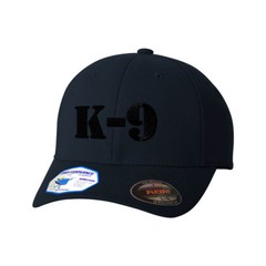 Flexfit Hats for Men & Women K-9 Black Logo Embroidery Dad Hat Baseball Cap