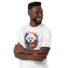 Colorful Bichon Frise Unisex T-Shirt | Vibrant Dog Design | Short Sleeve Tee