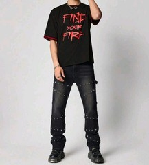 New Men Luxury Fashion Black T-Shirt High Quality