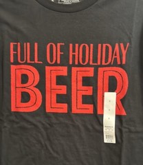 Full Of Holiday Beer Tshirt 17” P2P 29” Length Men’s Small Orig $14