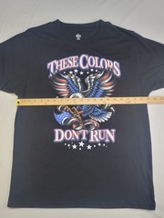 Way To Celebrate Patriotic Eagle T-Shirt Men’s L Black USA Flag “These Colors…