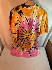 DIY Multi-Colored Tie-Dye Cotton T-Shirt Men’s Size XL
