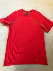 Champion Shirt Men’s Small Double Dry Active Stretch Red Knit Tee