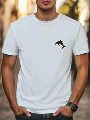 Dolphin Graphic Unisex T-Shirt Women Men Trendy Tee Fashion Casual T-shirt