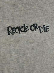 Vintage 1994 Recycle Or Die T Shirt Med Planet Earth Skull Mother Nature Obscure