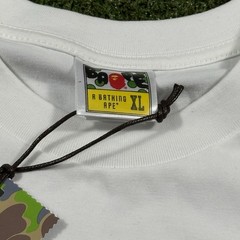 A Bathing Ape Ape Head Logo Graphic Print Crew Neck T-Shirt White Men’s XL