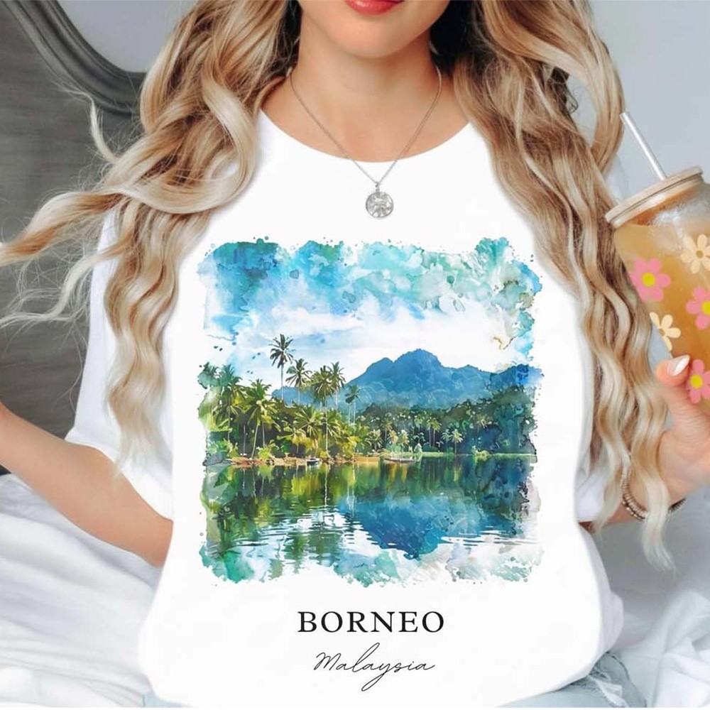 Borneo Unisex Shirt Travel Gift Malaysia Trip Lover Souvenir Tee