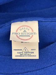 Oklahoma Shirt Mens Large Blue Delta Pro Weight Winter Scene Graphic Tee Cotton