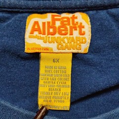 Vintage FUBU Shirt Men 6X Blue Fat Albert Junkyard Gang Graphic Distressed Y2K
