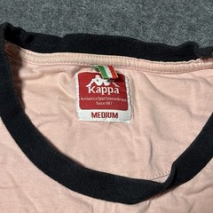 Kappa Shirt Mens M Pink Banda Logo Tape Short Sleeve Crew Neck Tee Streetwear