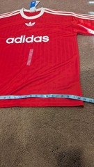 Men’s Adidas 3 stripes Adicolor Trefoil Poly Red L New