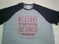 Duluth Trading Co T Shirt Mens XL Extra Large Gray Measure Twice Cut Once